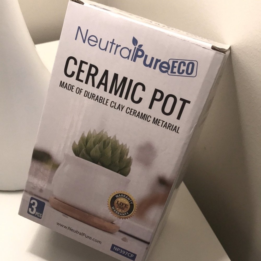 Box of 3 Pcs Ceramic Mini Planters